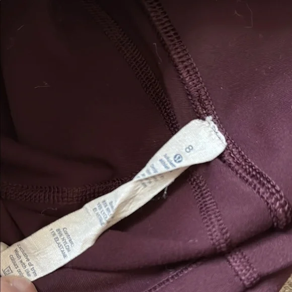Lululemon Burgundy High-Waisted Leggings - Picture 7 of 8